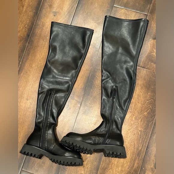 JEFFREY CAMPBELL all Thigh High Boots - Besos Lug Sole NWOT - Picture 7 of 14